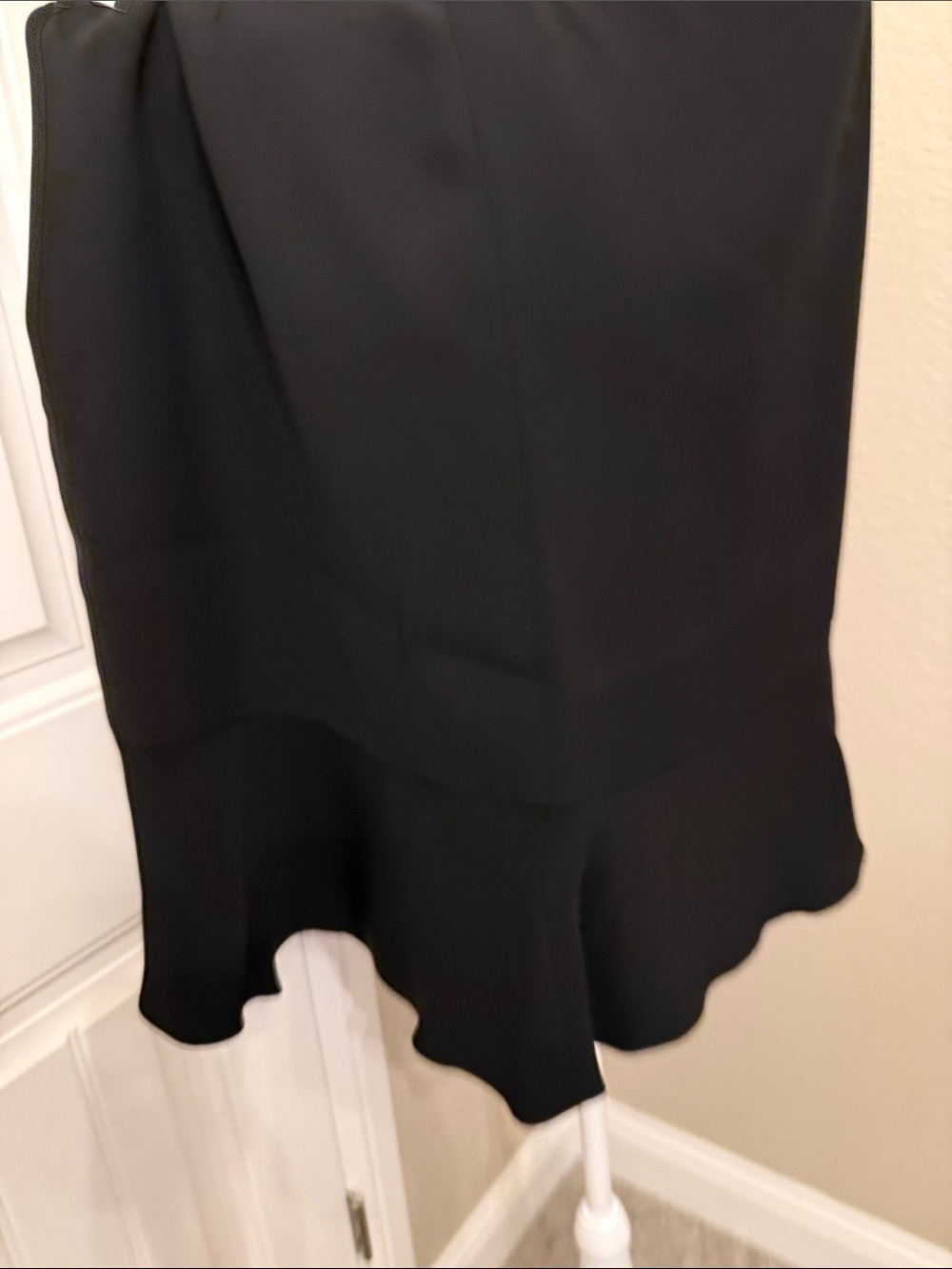 Ann Taylor Factory Black A-Line Flounce Hem Skirt